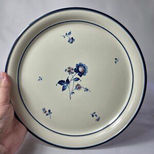 Noritake Blue Chintz Dinner Plate Keltcraft White with Blue Flowers and Rim